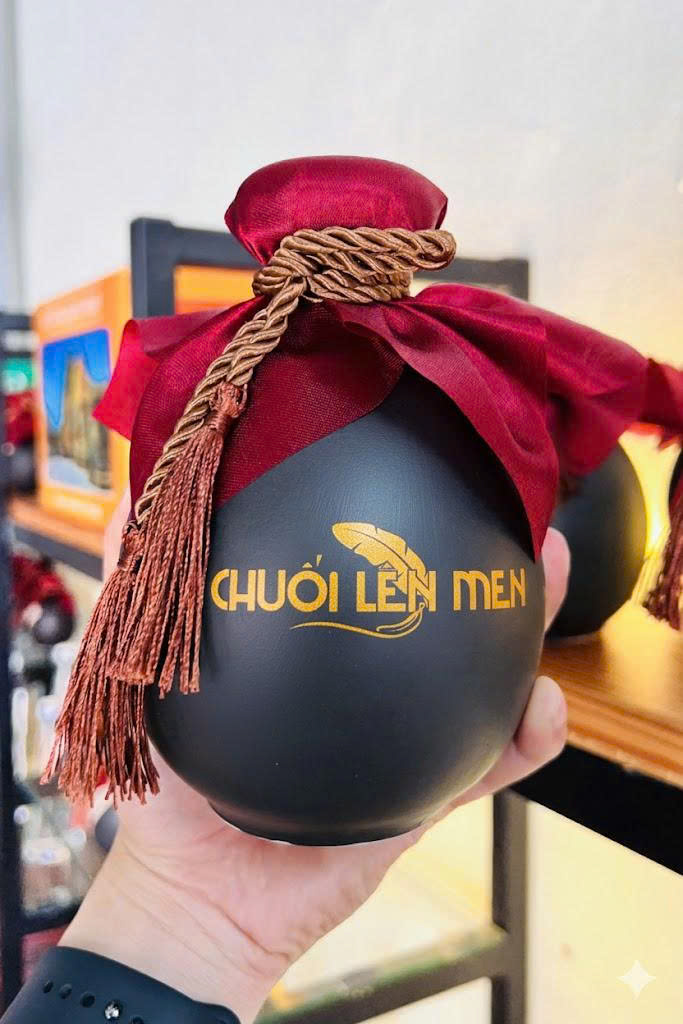 Rượu chuối chanh ngâm đường phèn Ái Lâm - Loại ĐẶC BIỆT ủ 6 tháng 